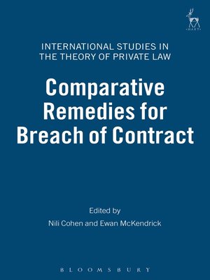 cover image of Comparative Remedies for Breach of Contract
